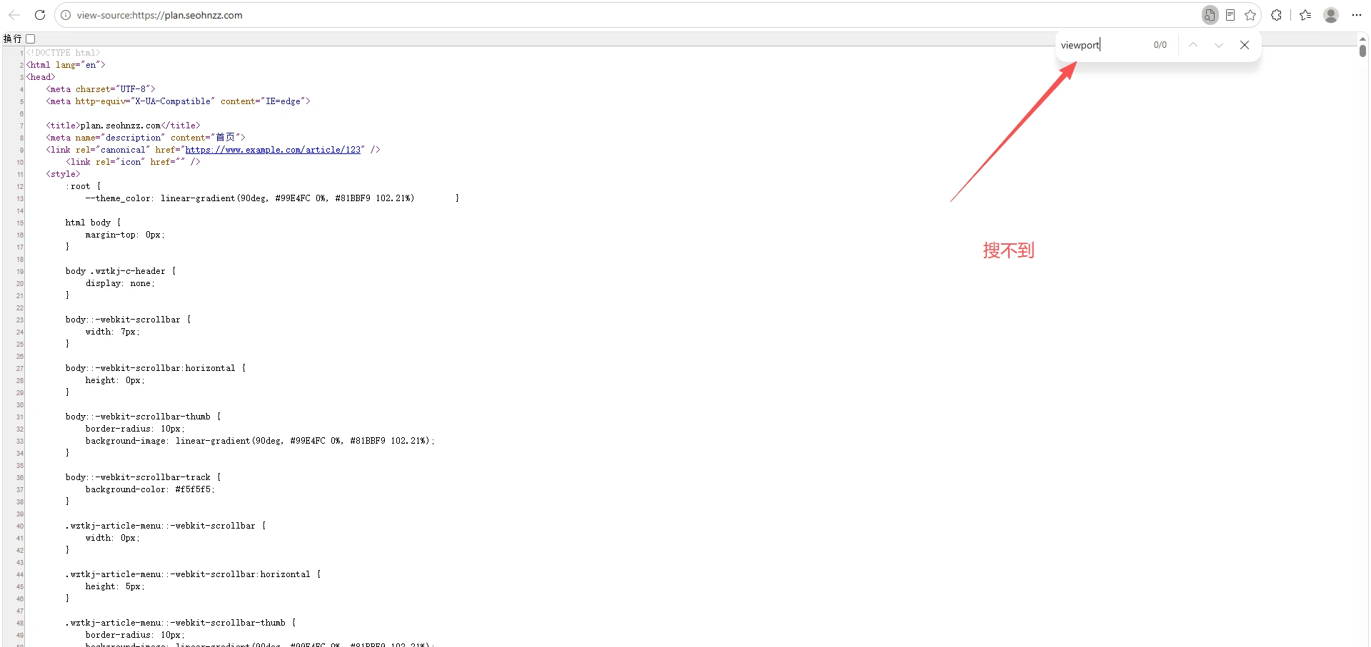 问题截图：没有配置 Viewport 标签 - 问题截图 1