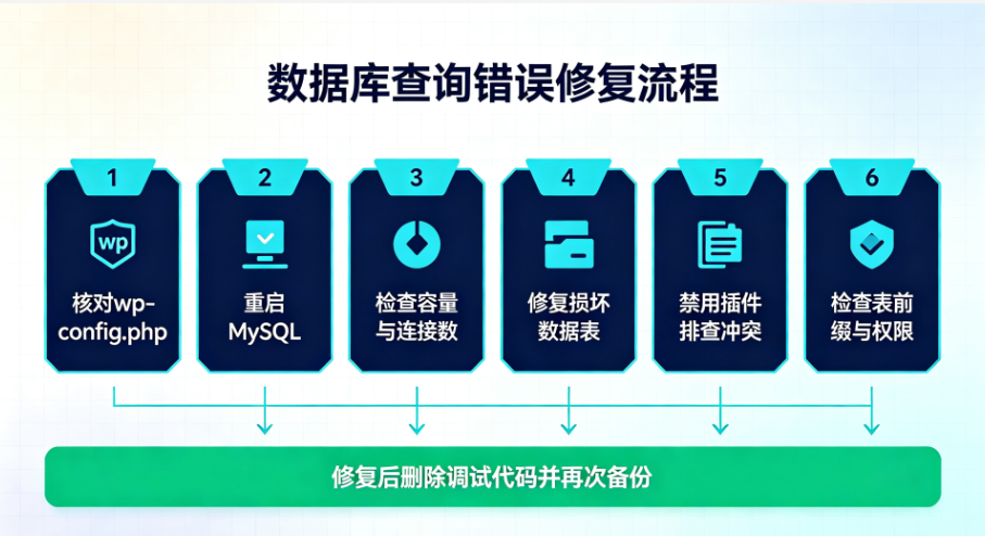 WordPress数据库查询错误完整修复方案-图2 WordPress数据库查询错误完整修复方案-图2