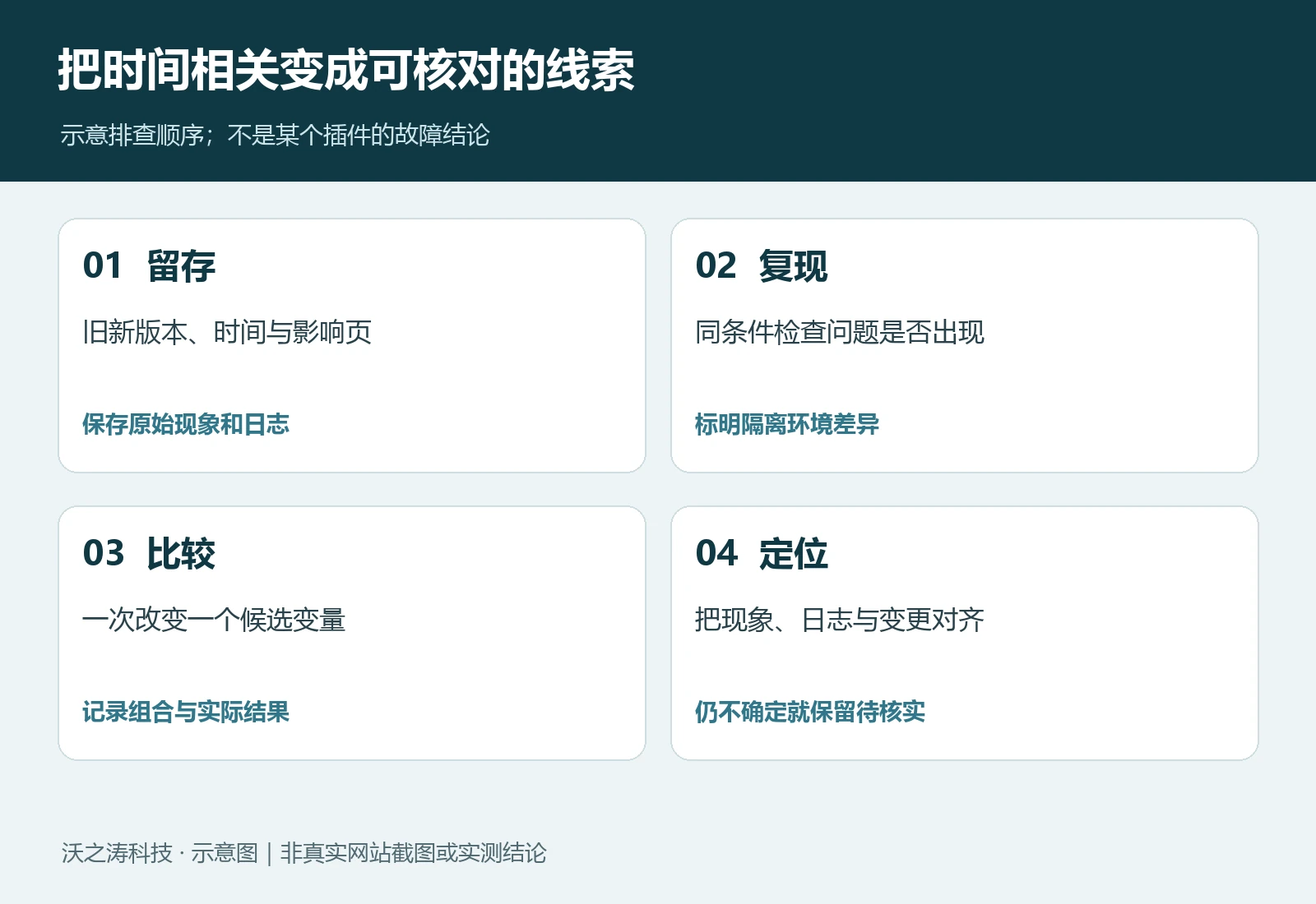 WordPress 插件更新后页面异常，如何定位冲突并安全回退？