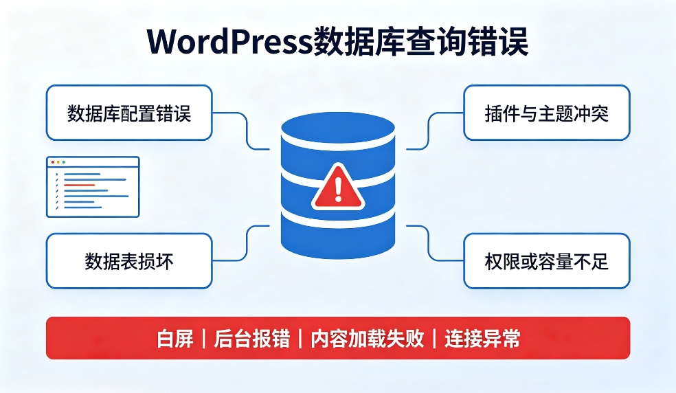 WordPress数据库查询错误完整修复方案-图1 WordPress数据库查询错误完整修复方案-图1