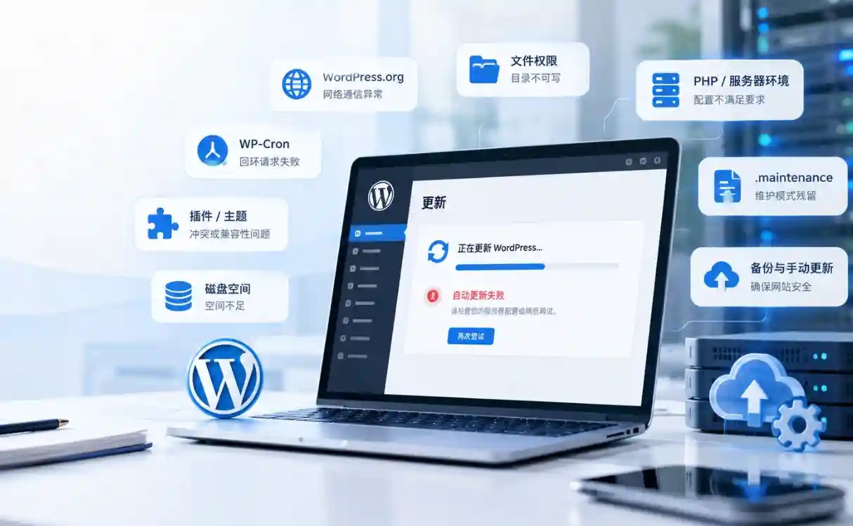如何修复WordPress自动更新失败的原因-图1