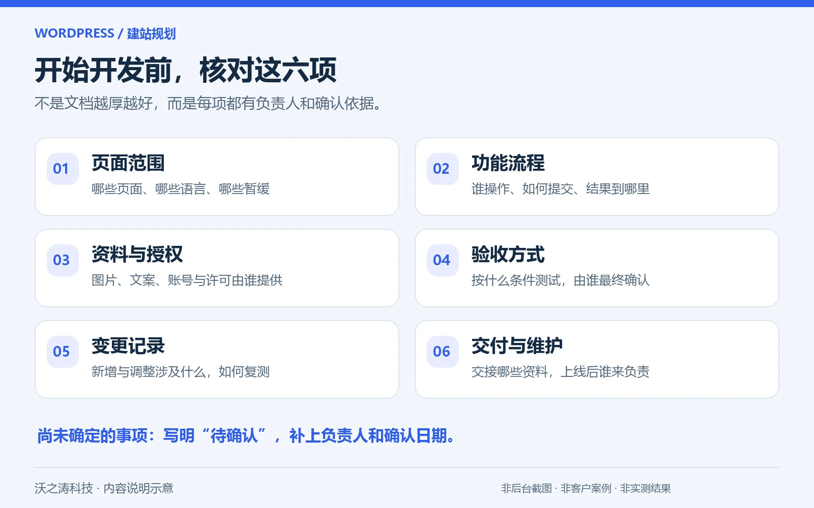 WordPress 建站需求文档怎么写?把页面、功能与验收标准说清楚 WordPress 建站需求文档怎么写?把页面、功能与验收标准说清楚