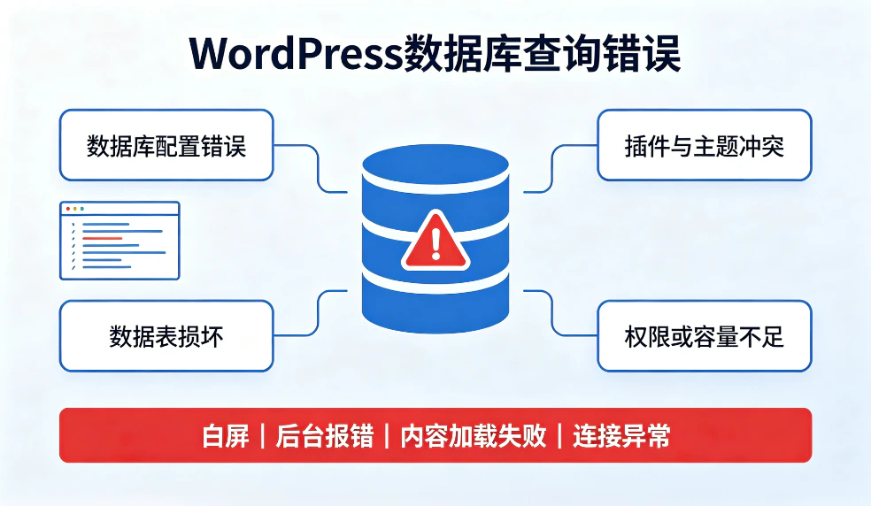 WordPress数据库查询错误完整修复方案
